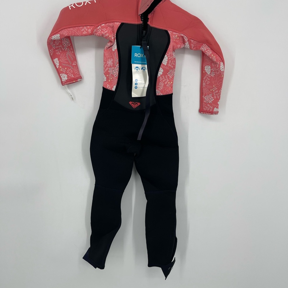 Roxy Floral Pink and Black Wetsuit